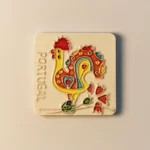 Portugal Barcelos Rooster fridge magnet front view