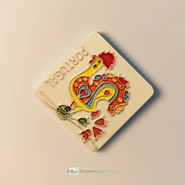 Portugal Barcelos Rooster fridge magnet right view