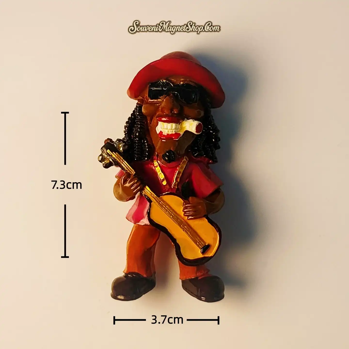 Purple African band bassist souvenir fridge magnet