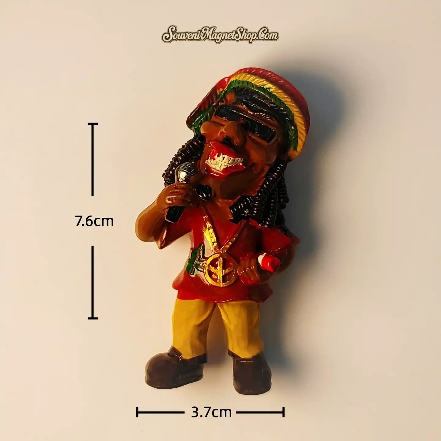 Red African band lead singer souvenir fridge magnet
