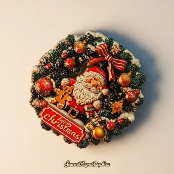 Creative high-end cartoon Santa Claus holiday magnet, ideal for Christmas gifting and decor.