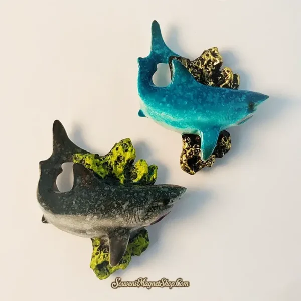 Semporna Malaysia shark and coral reef travel gift magnets, ideal for marine enthusiasts and home decor.