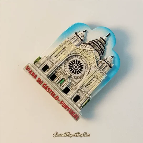 Viana do Castelo Sanctuary of Santa Luzia travel gift magnet, perfect for collectors and reminding of Portuguese heritage.