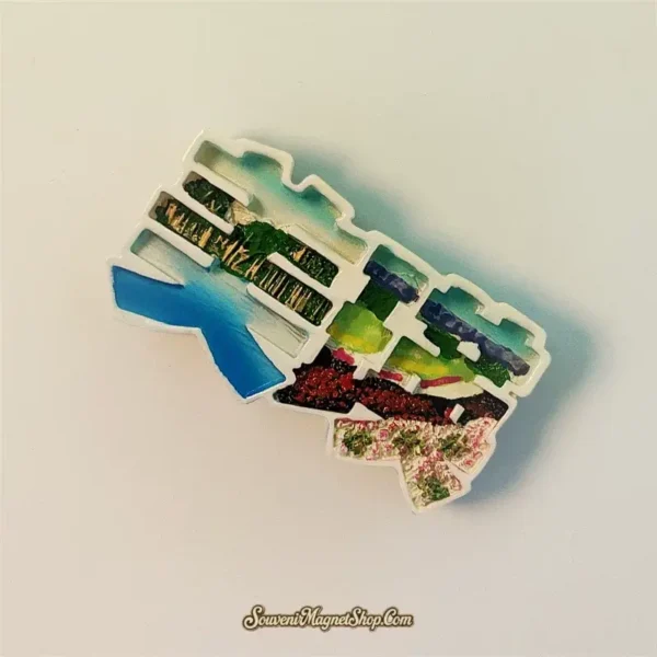 Japan Hokkaido Biei flower fields travel gift magnet, a memorable keepsake from Japan.