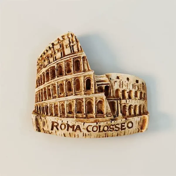 Italy Rome Colosseum fridge magnet front view with Roma Colosseo engraving